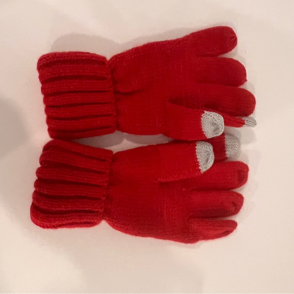 GAP Red and Gray Mittens with Touchscreen Compatibility